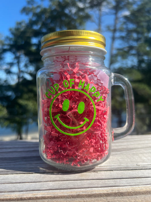 Cup of Happy Mason Jar